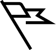 Geometric icon of a flag