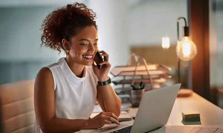 Woman using phone